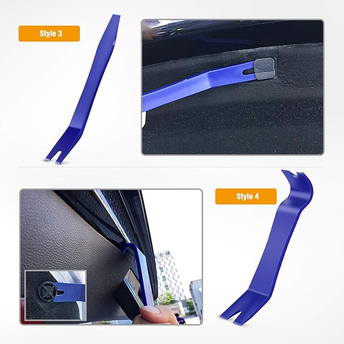 GOOACC 5PCS Auto Trim Removal Tool Kit No-Scratch Pry Tool Kit for Car Door Clip Panel & Audio Dashboard Dismantle -5PCS