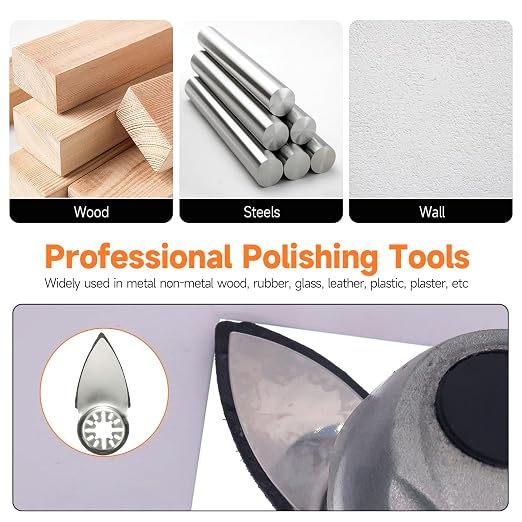 10 Pcs Oscillating Sanding Pad, Triangular Finger Sanding Pads, Finger Sanding Pad for Multi Tool Sanding Attachment Surfaces Polish, Deburring, Mechanical Maintenance Cleaning