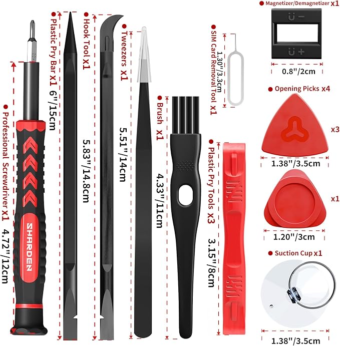 59 in 1 Small Magnetic Precision Screwdriver Set With Case | Multi-bit Screwdriver Set, Professional Electronic Tools Kit for iPhone, MacBook, Computer, Laptop, PC, RC, PS4, Xbox, Watch