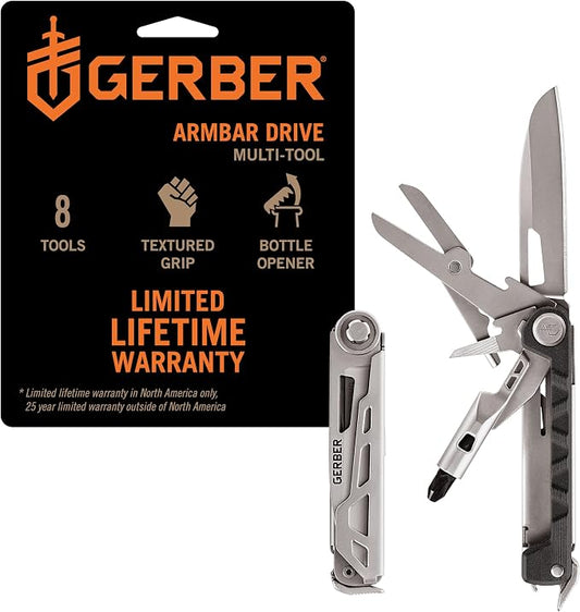 Gerber Armbar Drive EDC Pocket Knife Multitool with Bottle Opener, Onyx