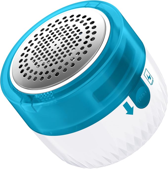 Conair Electric Fabric Shaver & Lint Remover, Cordless, 2.25" Surface | Extra-large lint shaver depills and removes fuzz from all fabrics, stainless steel blades, 3 adjustable depth settings