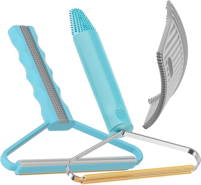 Carpet Rake,Lint Remover,Carpet Rake for Pet Hair Removal,Lint Brush,Lint Shaver for Carpets, Car Mat,Couch,Pet Bed,Furniture & Rug(3-Pack)