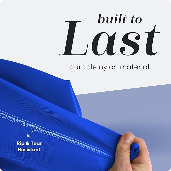Nylon Laundry Bag - Locking Drawstring Closure and Machine Washable. These Bags will Fit a Laundry Basket or Hamper and Strong Enough to Carry up to Three Loads of Clothes. (Royal Blue) | 22"x32" XL Nylon Laundry Bag, Locking Drawstring, Machine Washab...