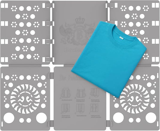 BoxLegend V3 Shirt Folding Board t Shirt Laundry Folder for Clothes Grey | Shirt Folder,Durable,Plastic,For Adults and Kids,Laundry Sorter and Liner,Flip and Fold