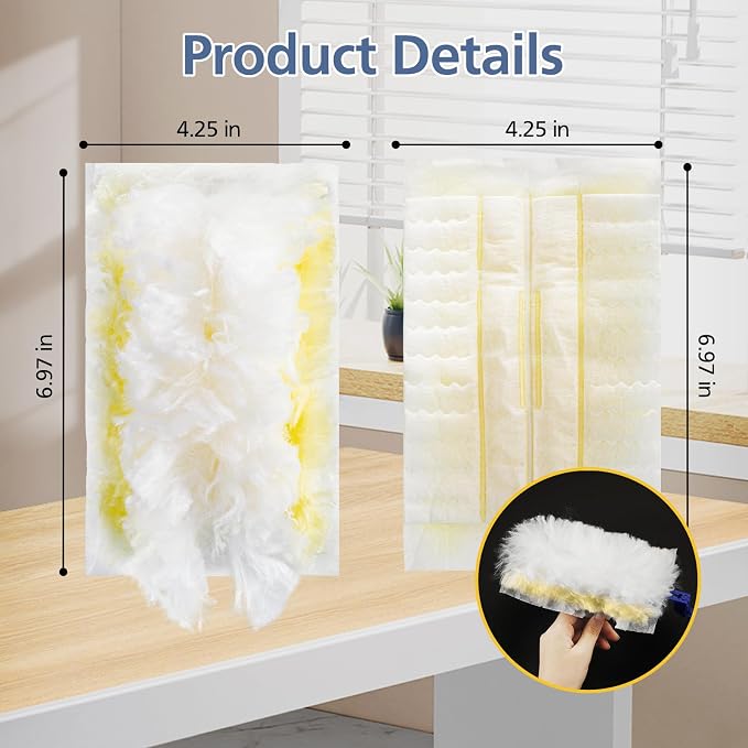 Duster Refills, Disposable Duster Refill Heavy Duty Dusters Refills | 35 Count Disposable Duster Refill Heavy Duty Dusters Refills Replacement Head