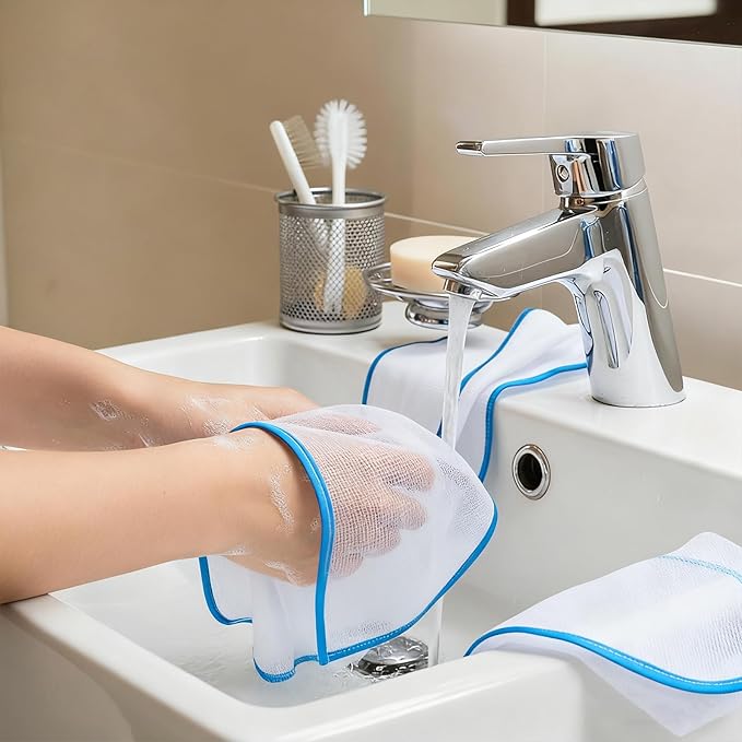 Hahafelt 5 Pcs Pressing Cloth for Ironing Heat Resistant Ironing Mesh Protector to Protective Delicate Fabrics Like Silk and Wool, 15.75 x 23.62 Inches