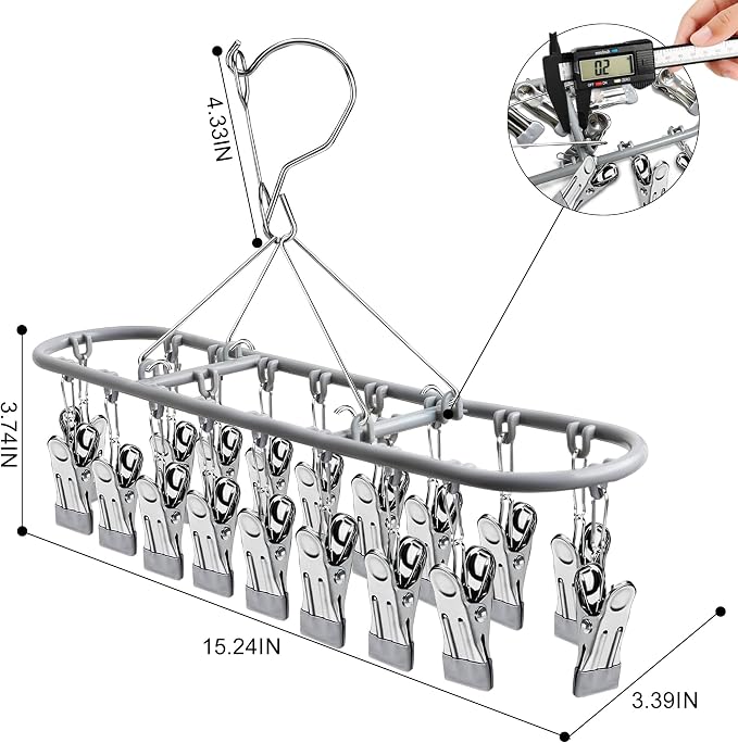 sock hanger for drying bra rack underwear panty baby legging hanging dryer | stainless socks children bib clothes hangers clip clips metal lingerie delicates undergarment bathroom clothing foldable dry