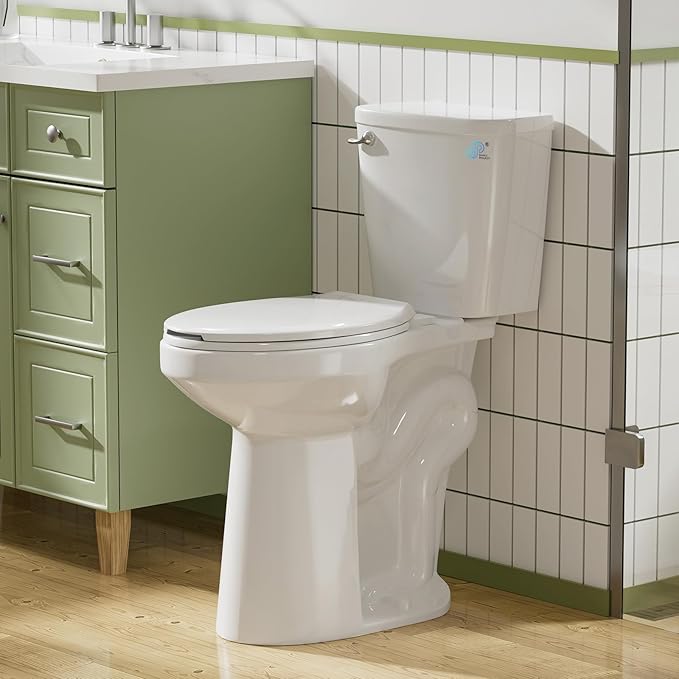 Simple Project 21" Elongated Extra Tall Toilets, Standard 12" Rough in Bathroom Toilet & Powerful Single Flush 1.28gpf High Toilet With Comfortable Soft Closing Seat, Ideal for Seniors, Handicap, Tall