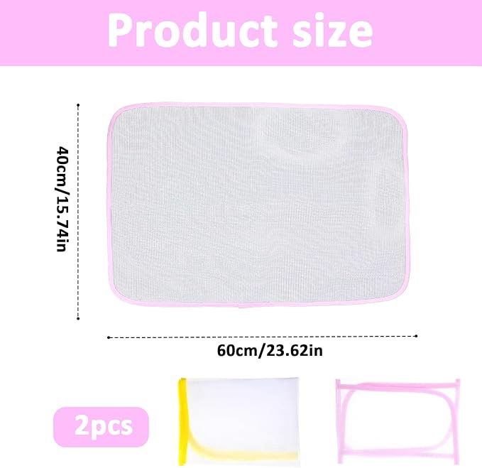 Styquenzer 2 Pack Ironing Cloth Scorch-Saving Ironing Protector Insulation Pad Heat Resistant Pressing Clothes for Sewing and Ironings Fabric Protector Insulation Pad