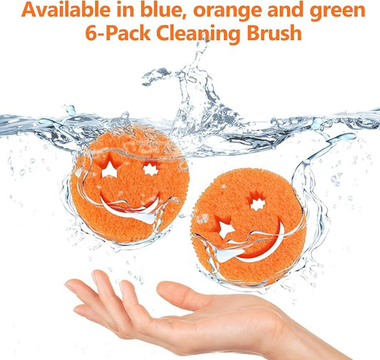 Kitchen Sponges 6 Pack, Scratch Free Dish Sponges for Kitchen & Bathroom | BPA Free Polymer Foam Sponge, Multipurpose Use for Dishes & Bathroom, Odor Resistant Scrubber
