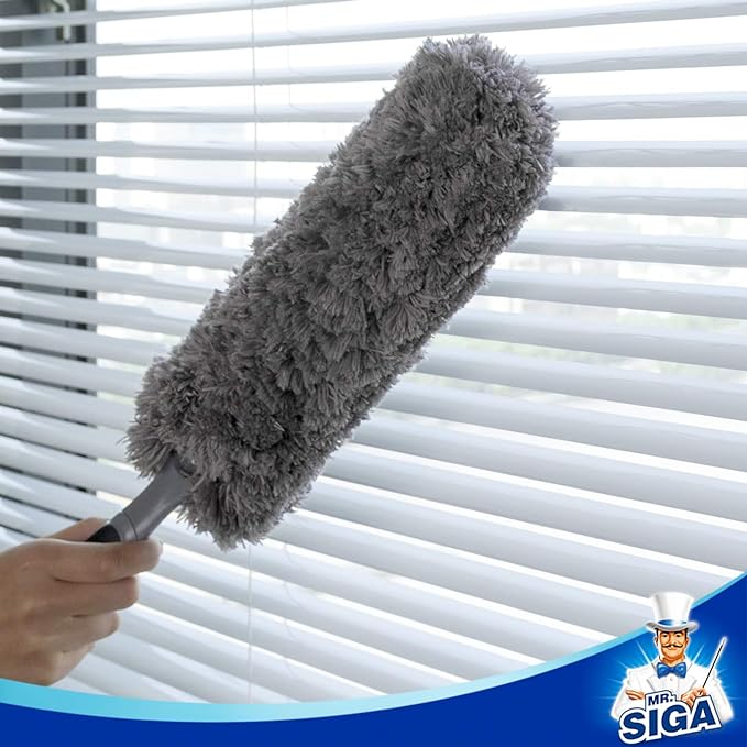 MR.SIGA Lint Free Microfiber Duster Refills, Machine Washable, 2 Pack | Replacement head of MR.SIGA microfiber duster