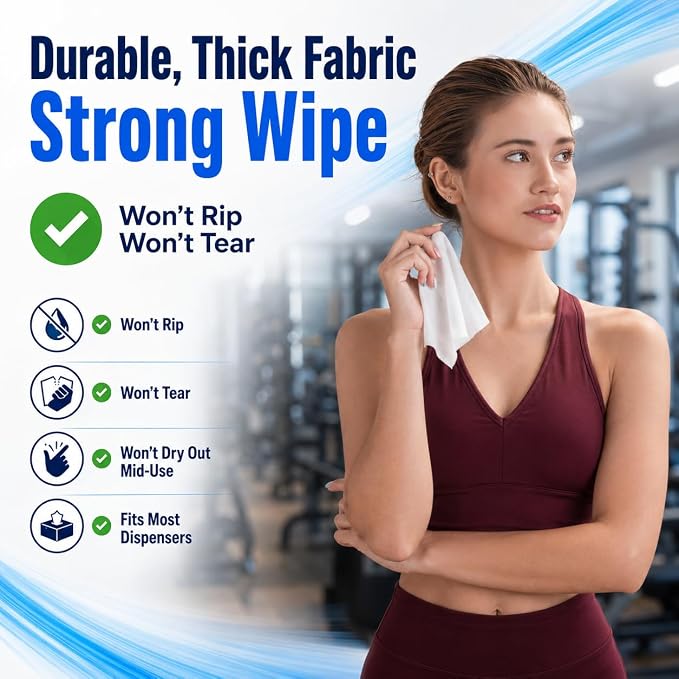 Wet Wipes Bulk - 4 x 800 Count Refill Bags (3200 Commercial Disposable Wipes) Value Pack - For Upward Pull Dispenser Ideal For Public Use