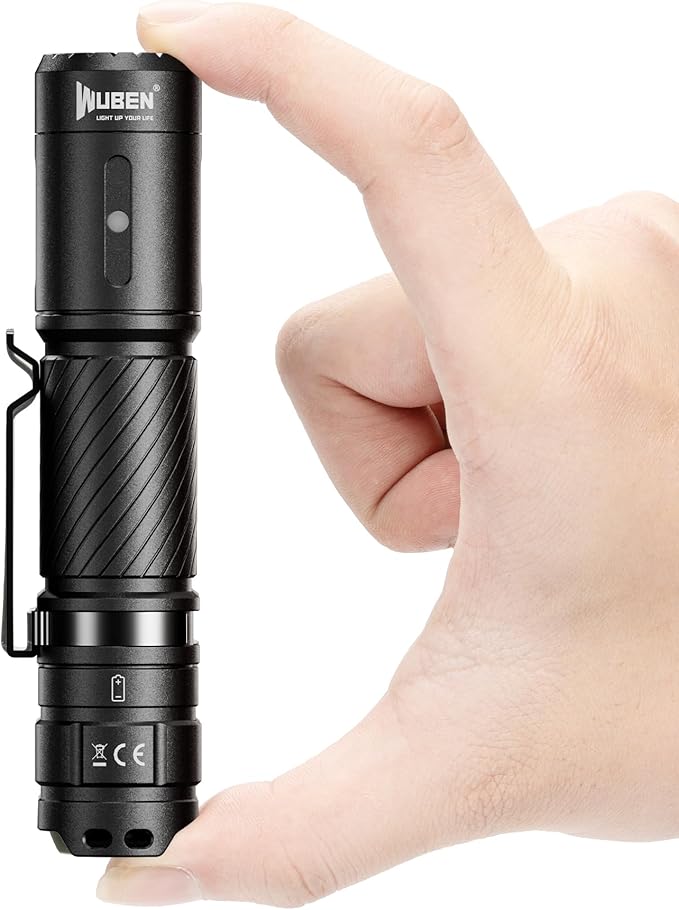 WUBEN C3 Flashlight 1200 High Lumens 6 Modes Rechargeable Flashlights | Super Bright IP68 Tactical Flashlight for Camping, Home, Emergency, Rescue, Hunting, Inspection, Repair, Tool Gifts for Men
