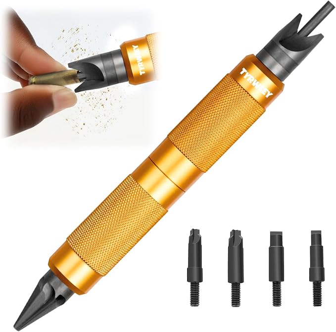 Case Prep Multitool, Case Chamfer Deburring Tools for Reloading | All-in-One Case Prep Kit, Fits .17-.45 calibers, Sharp cutting performance, Portable storage handle, Pro Reloading Tool
