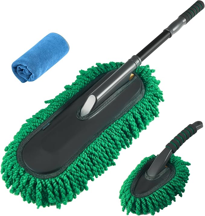 FLORICH Microfiber Car Duster Kit, Large Extendable Car Duster Exterior Scratch Free, Durable Car Brush Interior for Cars RV Truck