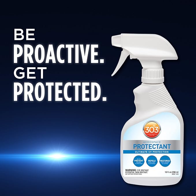 303 Aerospace Protectant for Vinyl, Plastic & Rubber, 10 oz | Provides UV protection while helping prevent fading, cracking, and discoloration.
