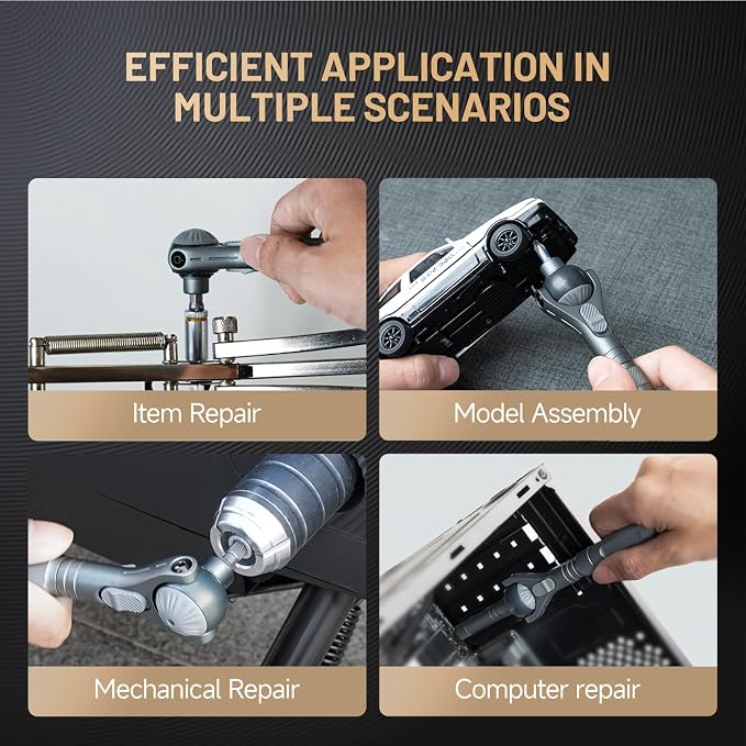 40 in 1 magnetic ratchet screwdriver set with Detachable Handle, 180° Ratchet Head, 45-Tooth Mechanism, Magnetic Tool Kit with Case for Computer, Electronics Repair, Ideal for Home, DIY