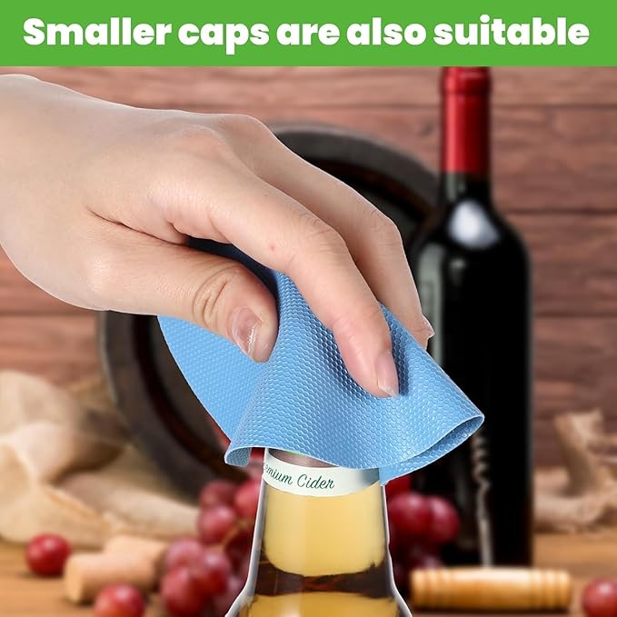 4 Pack Jar Opener, Silicone Bottle Opener Gripper Pads for Seniors with Arthritis, Green and Blue