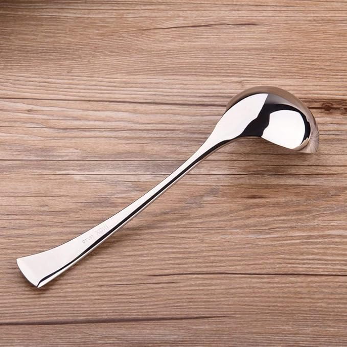 IMEEA 7.6-Inch Small Serving Ladle, 18/10 Stainless Steel Gravy Spoon for Sauce & Dressing, 2-Piece
