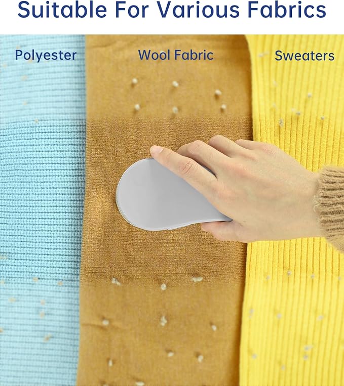 Fabric Shaver, Electric Lint Remover for Clothes & Furniture, Sweater Shaver & Pilling Remover, Depiller wtih 2 Extra Blades Included, Lint Shaver for Clothing - Battery Operated
