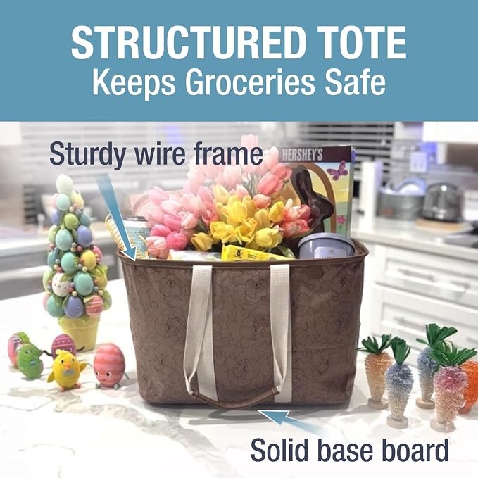 CleverMade LUXE Collapsible Tote Bag, 30L