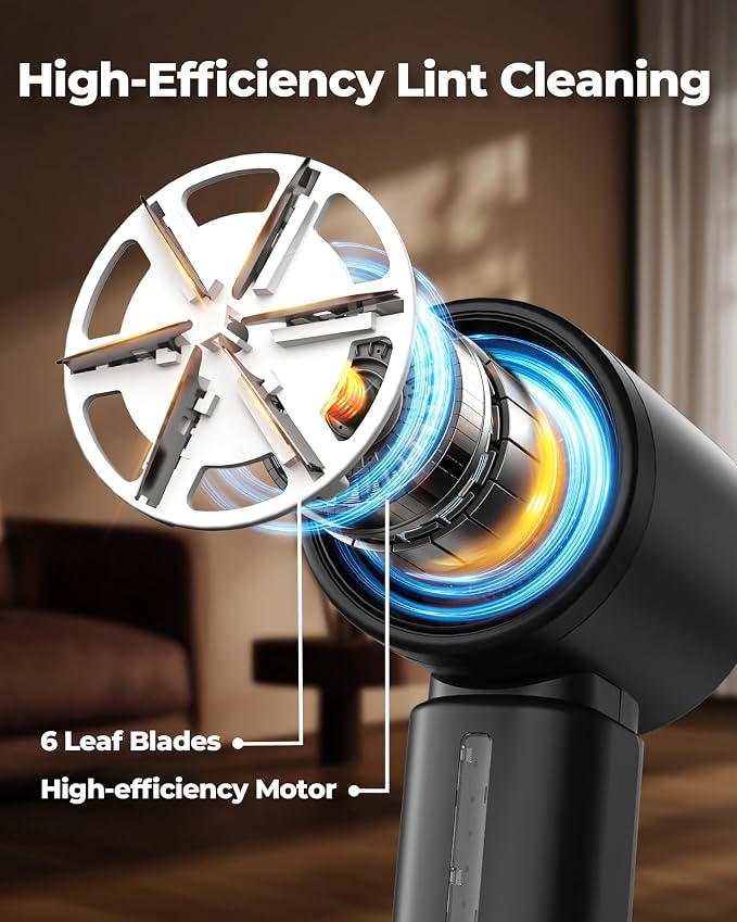 Fabric Shaver, Electric Lint Remover, Sweater Shavers to Remove Pilling with 3 Speeds, 6 Leaf Blade, LED Display & Type-C Rechargeable, Removes Fuzz, Pills for Clothes, Couch, Furniture