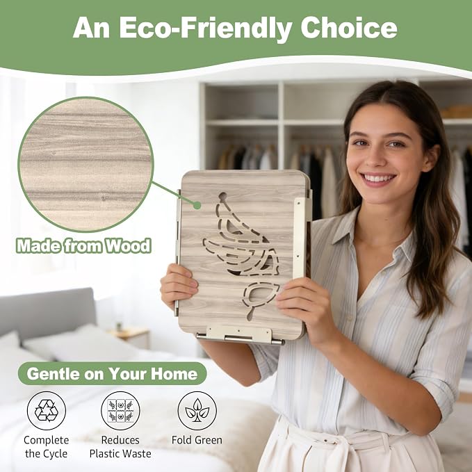 BoxLegend Shirt Folder Wooden Clothes Folding Board - No Bend, Gentle on Clothes, Eco-Friendly Laundry Folder for T Shirts, Pants, Sweaters & Delicates, Light Gray | Unbending Strength, Gentle on Clothes, Eco-Conscious & Sustainable, Thoughtful Gift