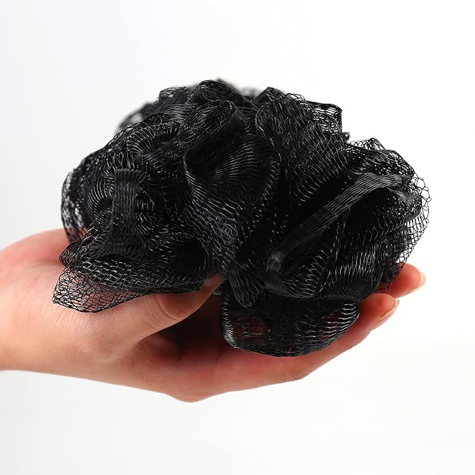 Back Scrubber Brush Long Handle for Shower, Loofah On a Stick Sponge Back Brush, Body Exfoliator Scrubber Bath Brush for Men Women, Exfoliating Cleaning Back Scrubber (2 Pack-Black+Purple)