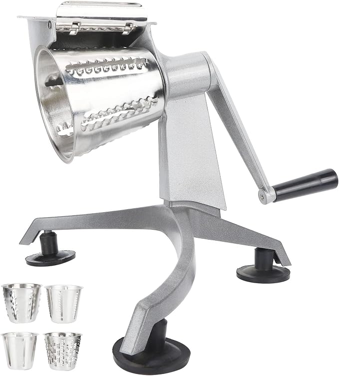 Heavy Duty Vegetable Chopper, Vegetable Cutter,Multi ‑ Functional Hand Crank Vegetable Cutter,Grater Food Processors with 5 Stainl Steel Blade, Food Choppers for Kitchen