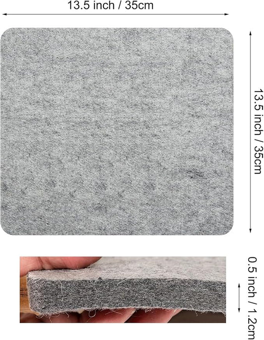SEHXIM 13.5" x 13.5" Wool Pressing Mat, 100% New Zealand Wool Ironing Mat, Sewing Machine Muffling Mat,Wool Mat for Ironing Pad for Sewing, Quilting, DIY Crafts, and Embroidery. (13.5" x 13.5")