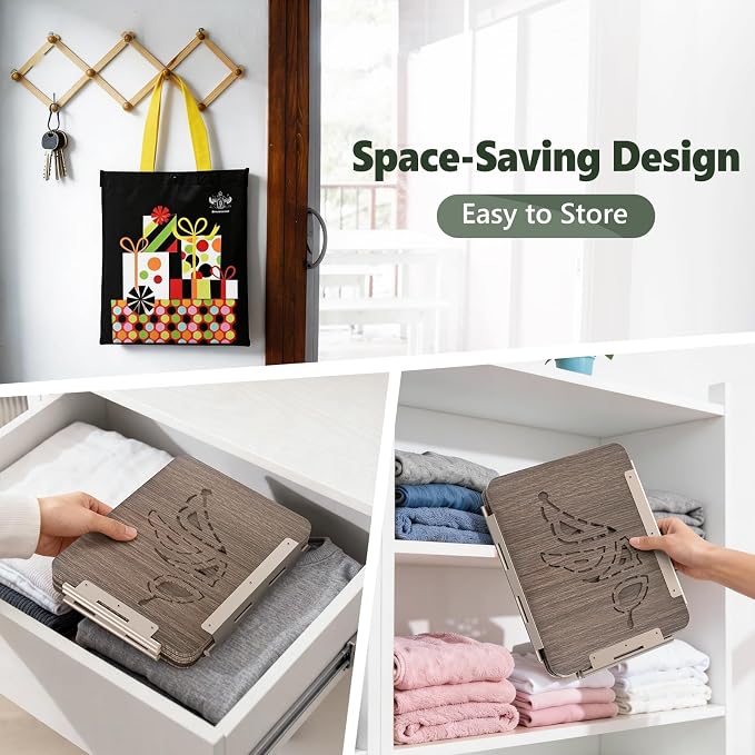 Shirt Folder Wooden Clothes Folding Board Tshirt Organizer Laundry | Eco-Friendly, Folding Board for T Shirts, Pants, Sweaters, Laundry Liners
