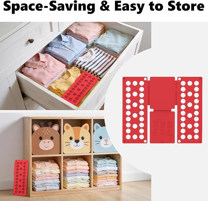 Kids Clothes Folding Board 15.75"x18.9" for Children Quickly Fold Tshirts | Child-Size Only, Durable PP Material, Space Saving Design, Easy Storage