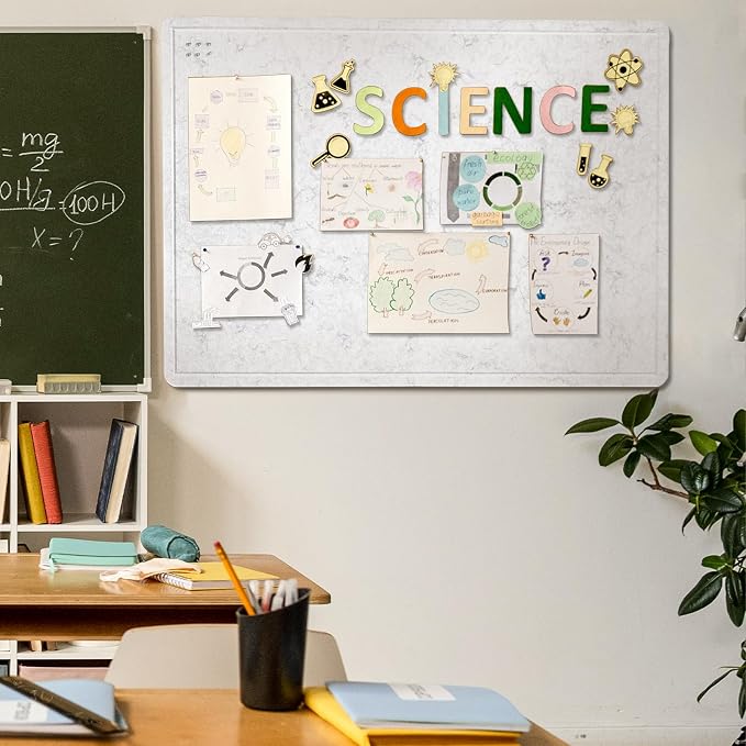 Felt Bulletin Board 48x36 inches, Decorative Pin Board for Home & Office | Cork Board Alternative for Wall with Push Pins, Display Mood Board for Photos, Notes & Reminders