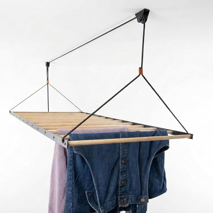 Ceiling Laundry Drying Rack w/Pulley System (48 INCHES)