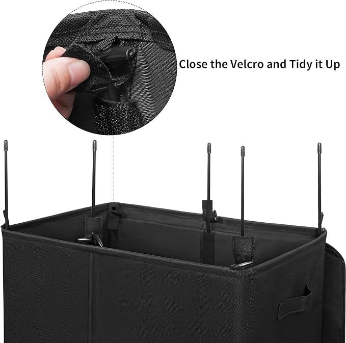 WOWLIVE 180L Double Laundry Hamper 2 Section with Lid and Removable Bags | Divided Laundry Basket, Large Dirty Clothes Hamper with Handle, Collapsible Laundry Storage for Dorm Room, College, Black