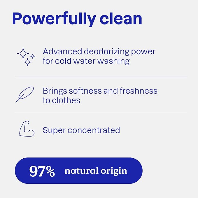 ATTITUDE 2-in-1 Laundry Detergent & Fabric Softener, Plant- & Mineral-Based, HE Compatible, Vegan, Mountain Essentials, 35 Loads, 35.5 Fl Oz