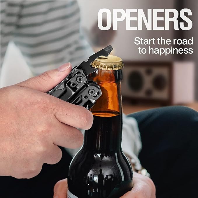 23 in 1 Multitool with Premium Gift Box, Cool Gadgets for Men (Black) | Include Screwdrivers Saw Screwdrivers Bottle Opener Pliers Camping Knife, Best Gift for Boyfriend Son Dad Him Husband