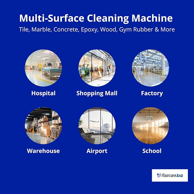USA-CLEAN Commercial Auto Floor Scrubber Machine - Walk-Behind, Battery-Powered - 20" Cleaning Path, 16-Gallon Tank - High Performance, Easy Operation - All Parts Included (x20B)