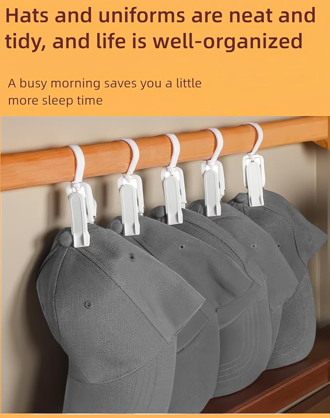 10-Pack Heavy Duty Swivel Clothes Pins - 360° Rotating Hooks for Laundry, Beach Towels, Curtains, Rustproof Stainless Steel Spring, Non-Slip Grip (4.3", White)