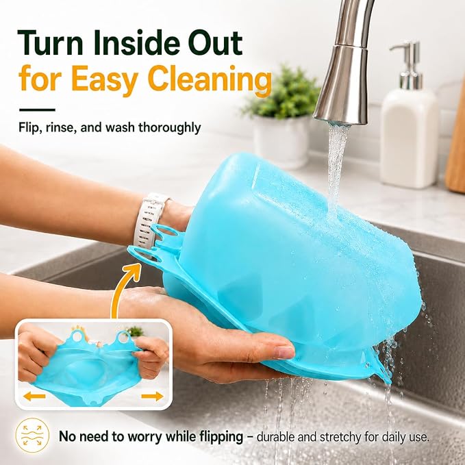 Yosmer Reusable Silicone Food Storage Bag, 50oz/1500ml Food-Grade Silicone Stand-Up Bag with Magnetic Self-Sealing Opening, Clear Windows, Freezer & Dishwasher Safe, Pink, 1 Pack