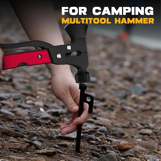 Gifts for Men, 15 in 1 Multitool Axe for Camping, Hunting, Hiking | Birthday Gifts for Men, Dad, Him, Husband, Boyfriend, Women, Mens Gift from Daughter, Wife, Son, Red