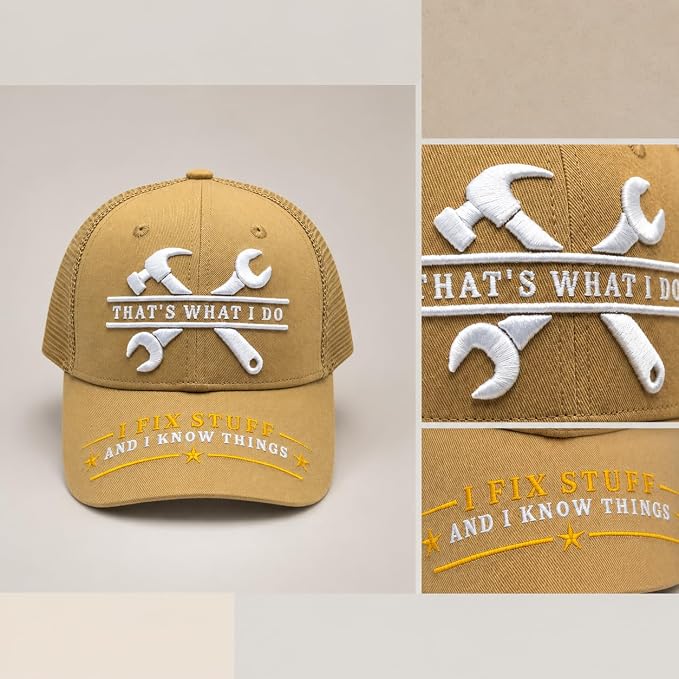 I Fix Stuff Funny Dad Hat,Gifts for Men Who Have Everything,Fathers Day Birthday Gift for Dad OR Husband