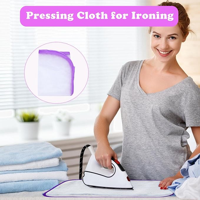 Pressing Cloth for Ironing,2 Pcs Ironing Cloth To Protect Clothes,Protective Heat Resistant Mesh Cloth Press Cloth Cloth,Ironing Fabric Protector Tool,Ironing Protector Insulation Pad,Ironing Pad
