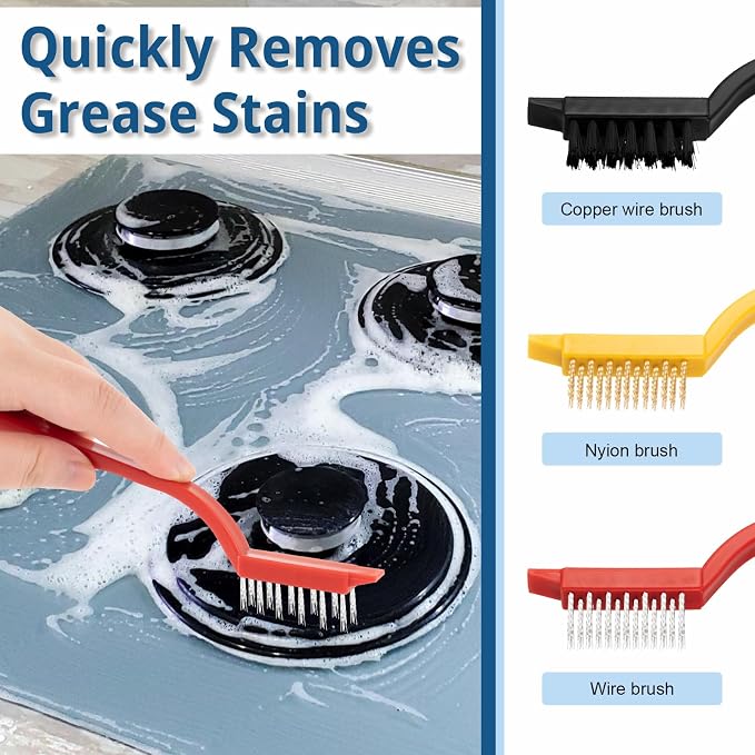 13Pcs Crevice Cleaning Brushes, Hard Bristle Deep Cleaning Tools for Gaps | Multifunctional Crevice Cleaning Brushes, Applied for Windows, Kitchens, Tight Spaces, Corners, Sinks, Bathrooms