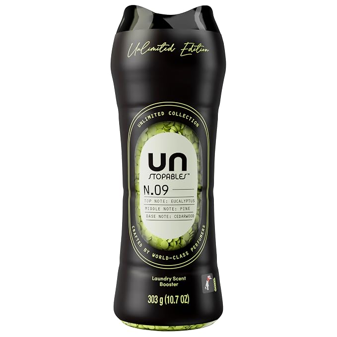 Downy Unstopables Unlimited Collection In-Wash Laundry Scent Booster Beads, No. 09, Fine Fragrance, Long-Lasting Fresh Scent Beads, 10.7 oz
