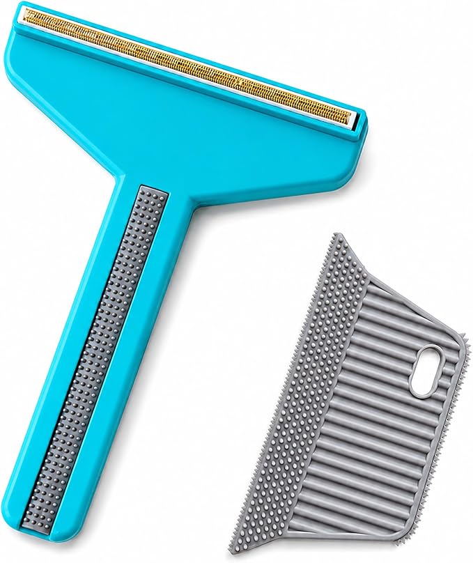 Multi-Functional Lint Remover 2 Pack, Pet Hair Removal Tool, Carpet Rake, Lint Brush Shaver, Suitable for Dog Hair, Cat Hair, Carpet, Car Carpet, Fabric Shaver for Furniture