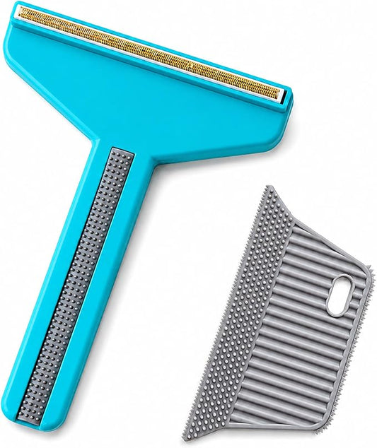 Multi-Functional Lint Remover 2 Pack, Pet Hair Removal Tool, Carpet Rake, Lint Brush Shaver, Suitable for Dog Hair, Cat Hair, Carpet, Car Carpet, Fabric Shaver for Furniture