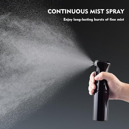 Continuous Spray Bottle, 6.8 OZ Hair Spray Bottles, Ultra-Fine Mister Spray Bottle for Hairstyling, Cleaning, Plants, Pets, Salons, and More (2 Pack)