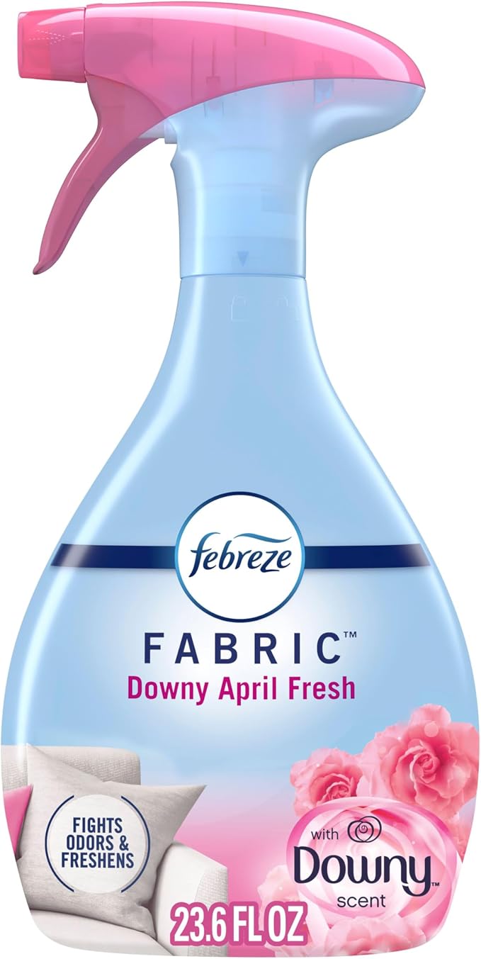 Febreze Fabric Spray Air Freshener, Odor-Fighting Fabric Refresher, Sneaker Balls Alternative, Couch Cleaner, Linen Spray, Multi-Use, Downy April Fresh Scent, 23.6 fl oz