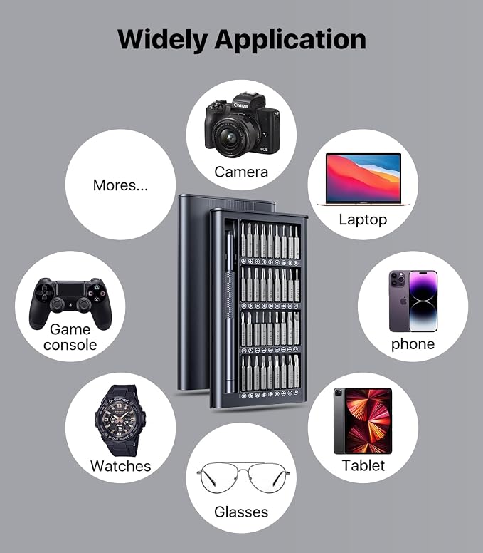 Wesdut 37-in-1 Small Precision Screwdriver Set, Professional Magnetic Mini Repair Tool Kit for Phone, Computer,Watch,Laptop,Macbook,Ring Doorbell,Eyeglass,Electronic, [Bearing Steel] Screw Driver